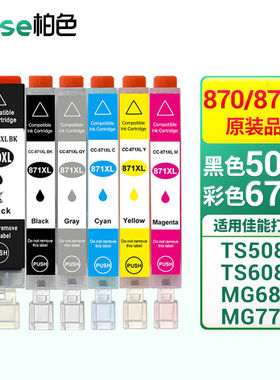 柏色适佳能CanonTS50806080MG68807780TS80809080打印机墨盒PGI87