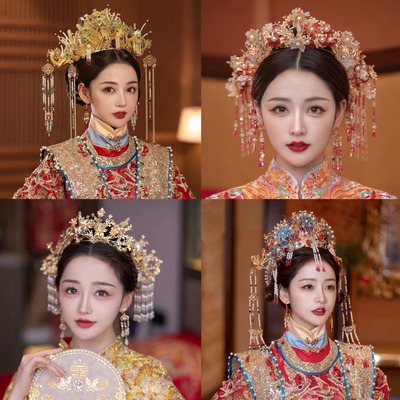 秀禾头饰新款简约中式新娘大气