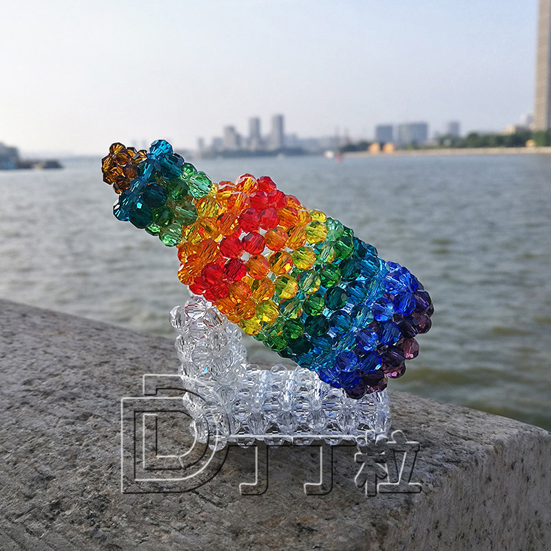 订做桌面摆设水晶摆件纯手工串珠