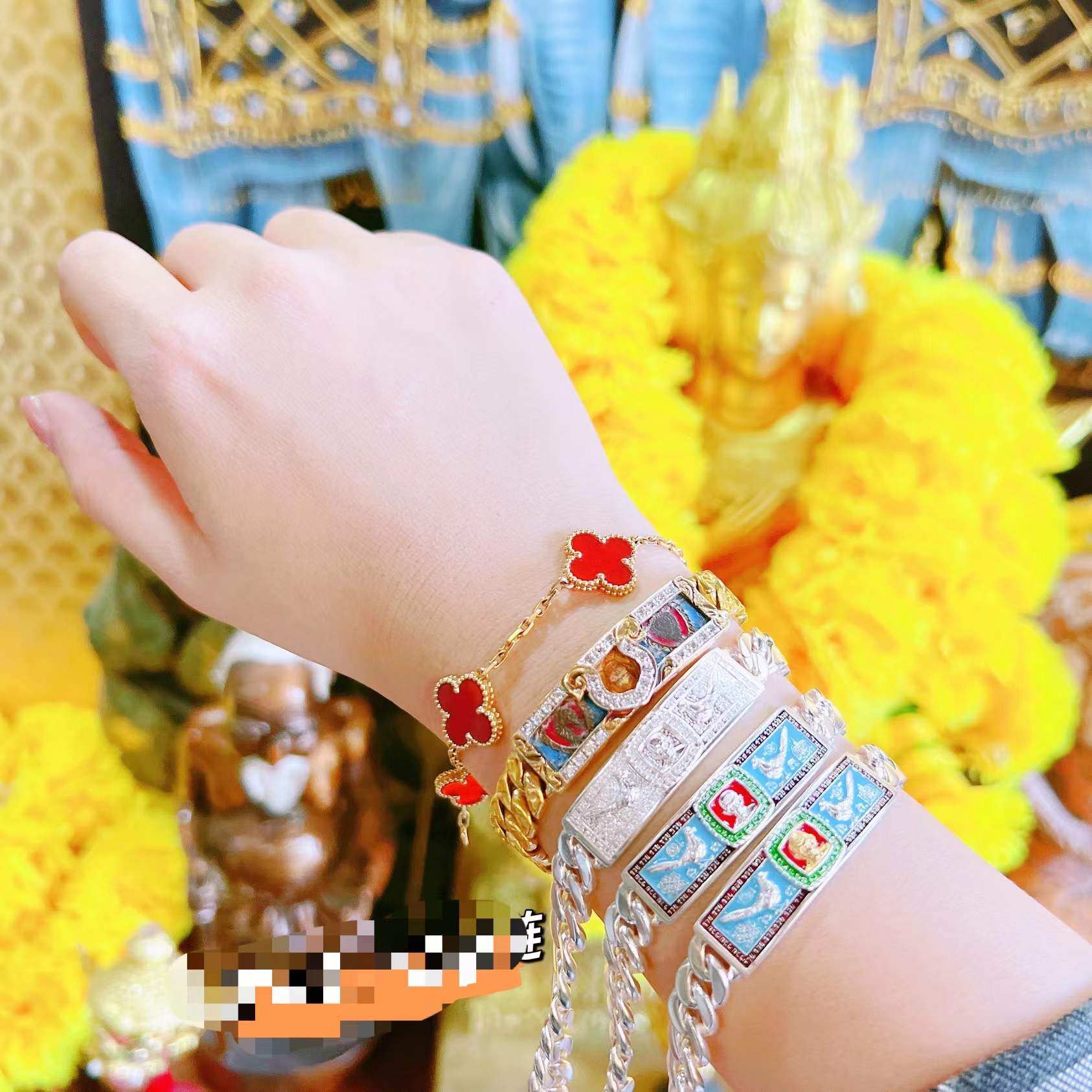 泰国龙婆瑞  2561 手链 浅蓝色jm257