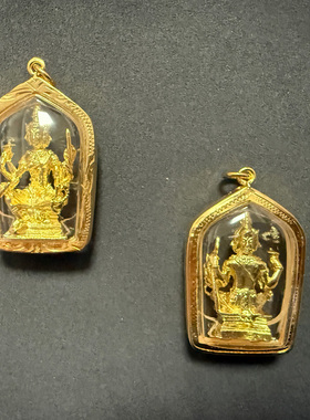 泰国佛牌 龙婆本昭坤天四面佛 四面神吊坠 立体吊坠项链