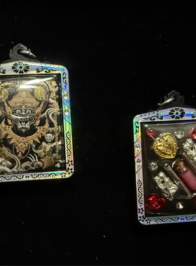 泰国佛牌 镭射外壳鬼王吊坠 项链配饰