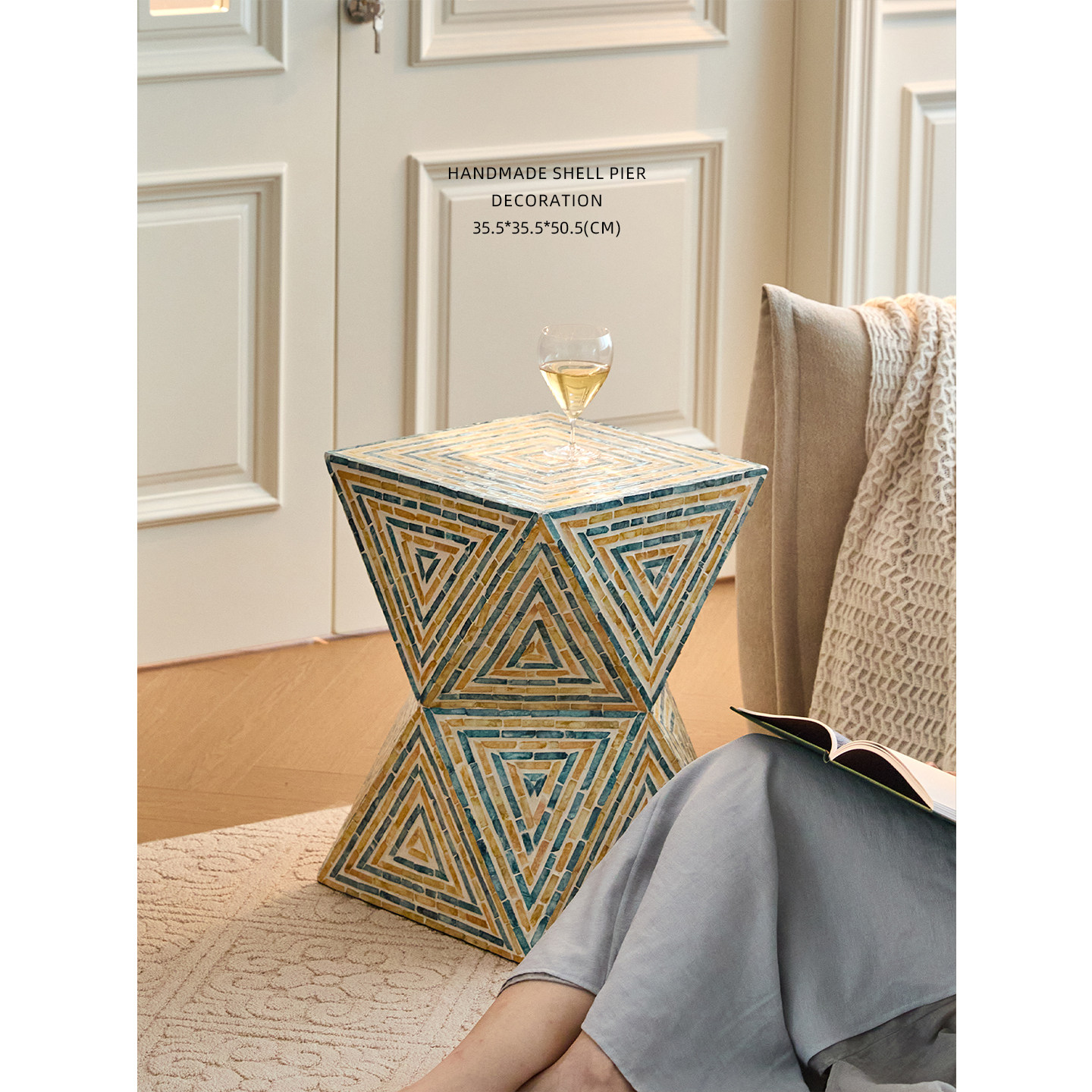 迷屿家居中古艺术手工贝壳边几角几沙发小茶几客厅装饰墩子坐凳,住宅家具,角几/边几,淘宝优惠券,粉丝福利购,淘宝优惠卷