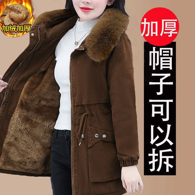 羽绒年轻妈妈冬季派克中长款新款