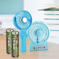 Маленький вентилятор, литиевые батарейки с зарядкой, портативный аккумулятор для школьников и студентов, измерение температуры