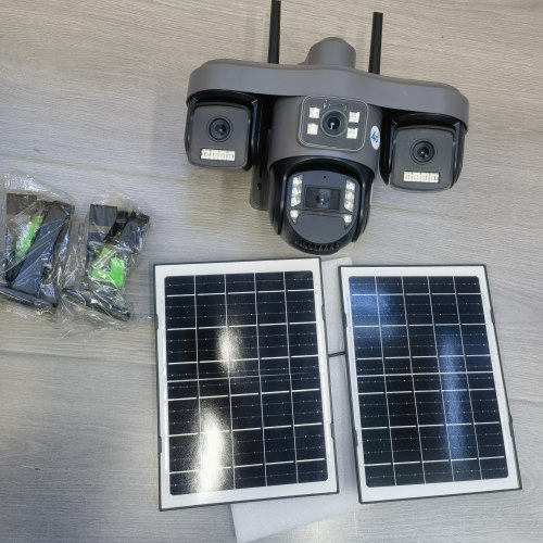 new跨境 4G camera四镜头小鹰看看okam太阳能球机网络摄像头AOV