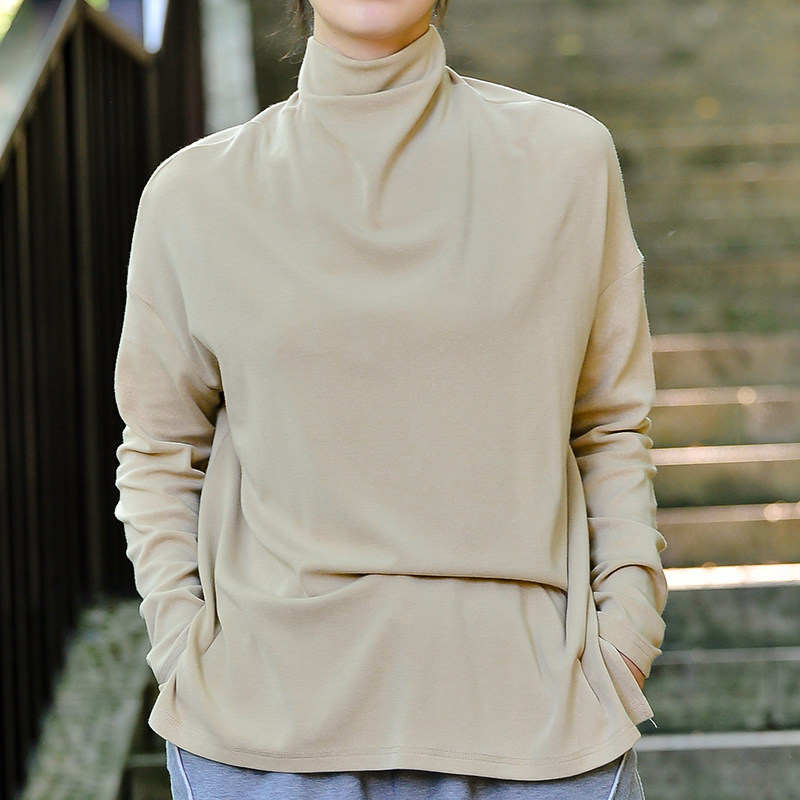 长袖慵懒风适中极简纯棉女百搭