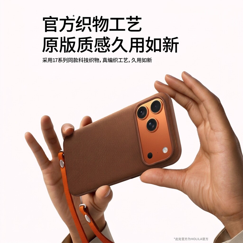 适用于苹果17手机壳iphone17promax保护套17pro科技织物磁吸手机套16编织air超薄挂绳同款镜头全包按键保护壳 - 实物图