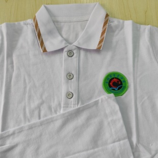广西玉林玉州区育才小学夏季同款校服，小学班服好看纯棉班服