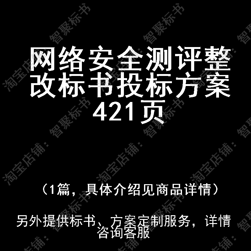 网络安全测评整改标书技术投标书文件方案制作范本模板