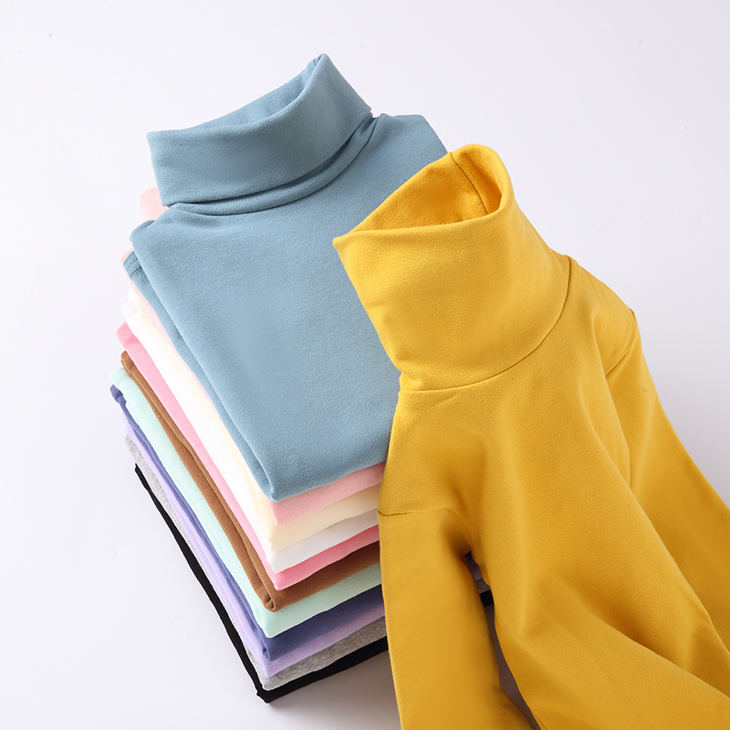 儿童高领打底衫秋冬a类纯棉内搭