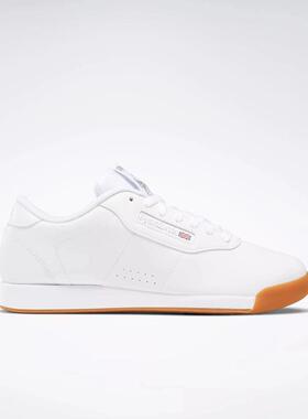 代购Reebok锐步女士运动板鞋轻便舒适防滑耐磨白色橡胶底透气孔