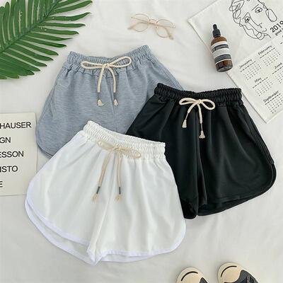 Ladies Fashion Beach High Waist Black White Shorts Female
