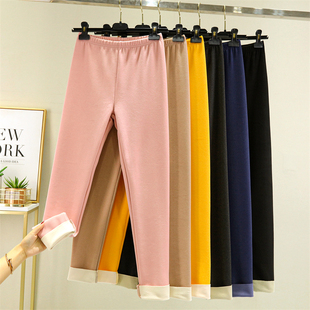 女士高腰无痕秋裤 衬裤 加绒秋冬内穿薄款 线裤 紧身保暖裤 德绒打底裤