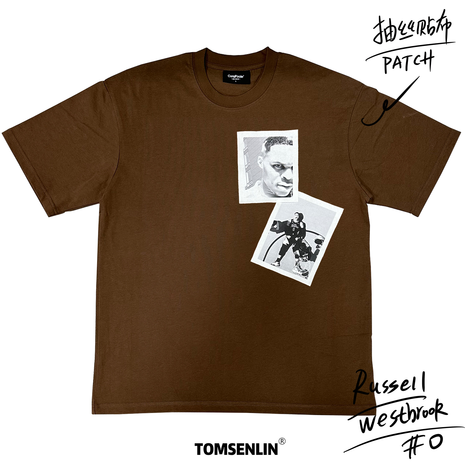 tomsenlin汤森林原创威斯布鲁克威少贴布PATCH补丁图集美式短袖