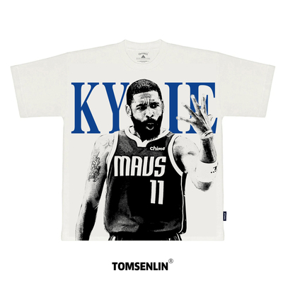 tomsenlin汤森林原创2024欧文绝杀庆祝动作美式康丽印花短袖