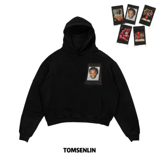 tomsenlin抽丝贴布系列-伦纳德2号REMAKE贴布长短袖卫衣