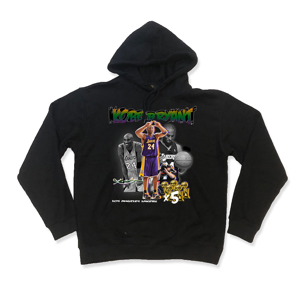 tomsenlin科比KOBE卫衣复古嘻哈美潮连帽湖人总冠军RAP hiphop
