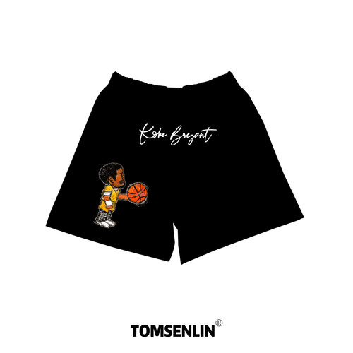 tomsenlin×插画师Gqq联名款科比手骨折左手练罚球康丽印花短裤