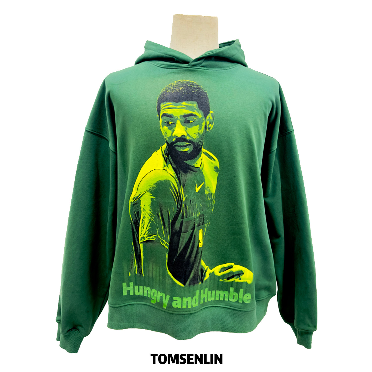 tomsenlin汤森林原创凯里欧文hungry and humble绿色美版连帽衫