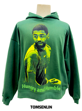 tomsenlin汤森林原创凯里欧文hungry and humble绿色美版连帽衫