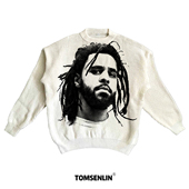 tomsenlin汤森林秋冬季 Cole杰梅因·拉马尔·科尔康丽印花毛衣