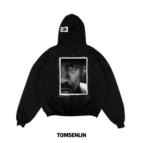 tomsenlin抽丝贴布系列-公牛队迈克尔23号REMAKE贴布长短袖卫衣