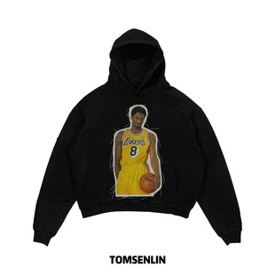 tomsenlin8号年轻爆炸头科比线毯贴布Remake卫衣短袖长袖蝙蝠袖