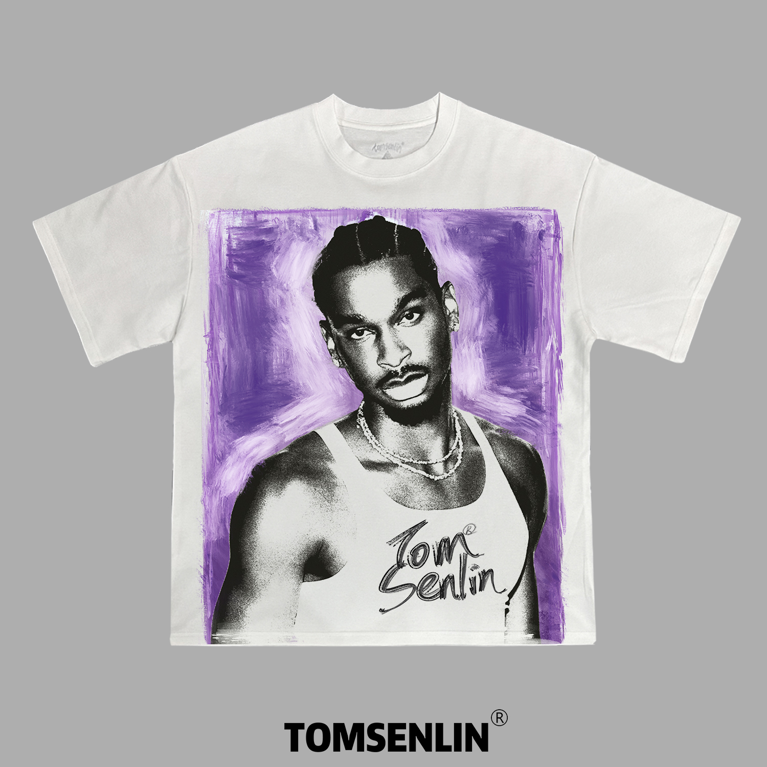 tomsenlin汤森林2024S原创SGA-雷霆队亚历山大油画印花美式短袖