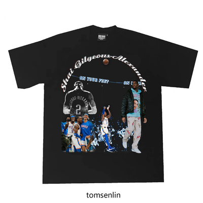 tomsenlin原创谢伊·吉尔杰斯-亚历山大绝杀球美式小领口长短袖