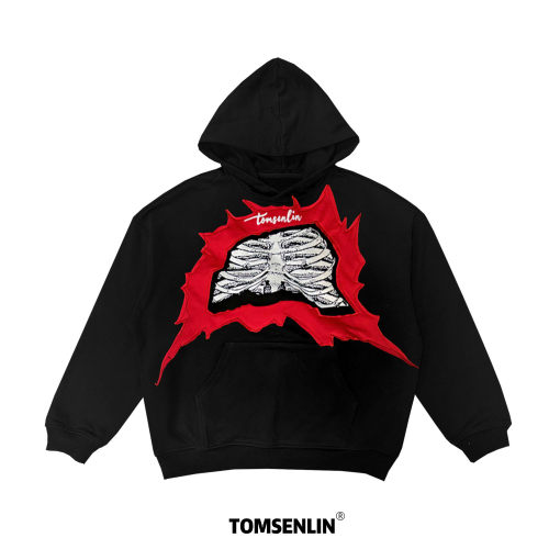 tomsenlion重工火焰骷髅卫衣
