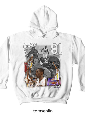 tomsenlin原创Kobe Bryant科比VS猛龙队81分纪念卫衣连帽衫圆领