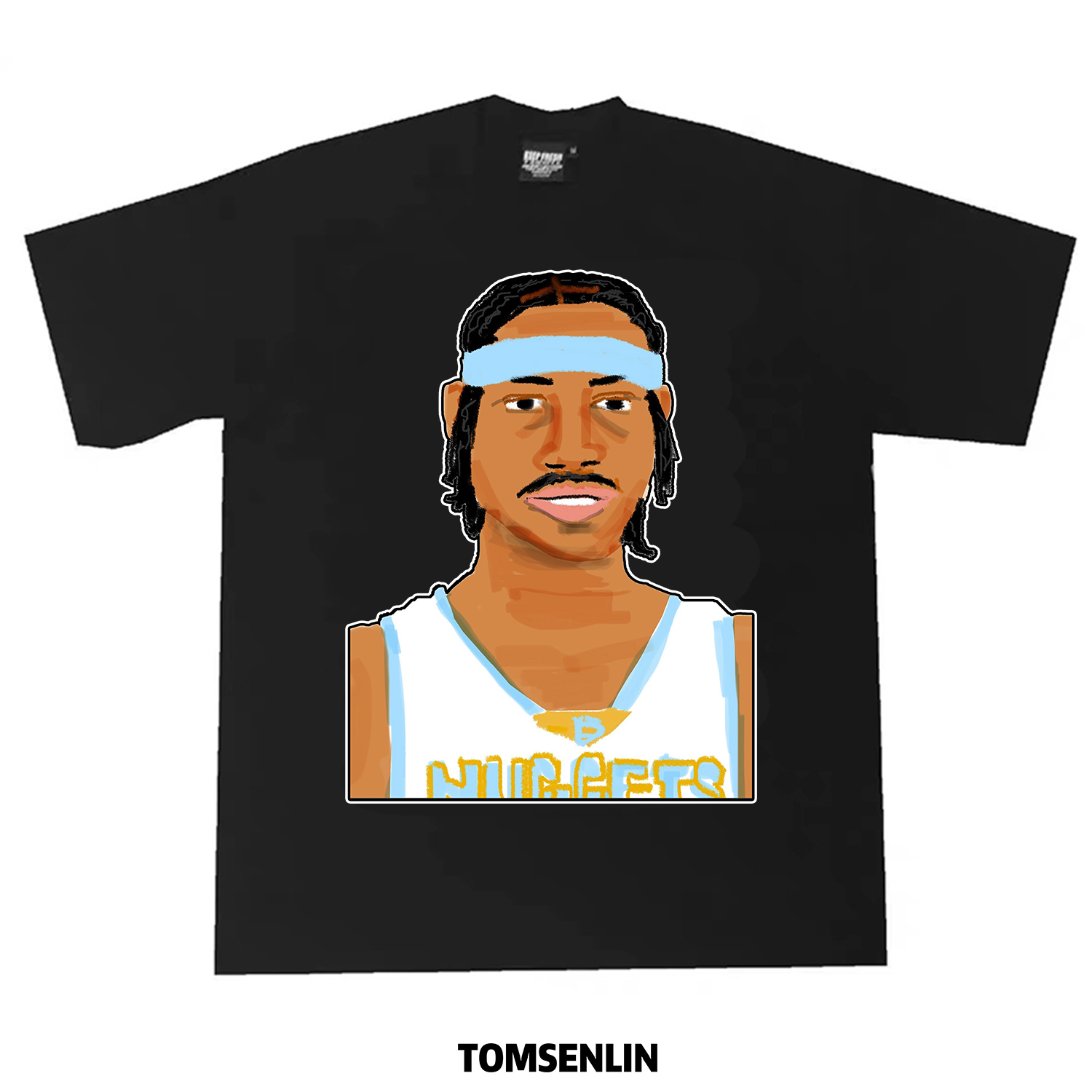 tomsenlin汤森林原创03黄金一代掘金队卡梅隆安东尼插画人像美式