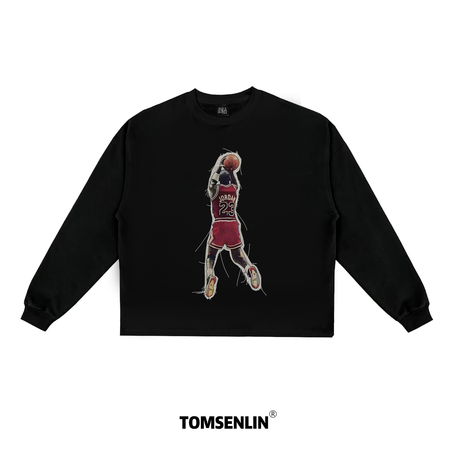 tomsenlin短袖贴布系列迈克尔线布长袖卫衣