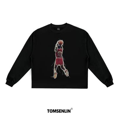 tomsenlin短袖贴布系列迈克尔线布长袖卫衣