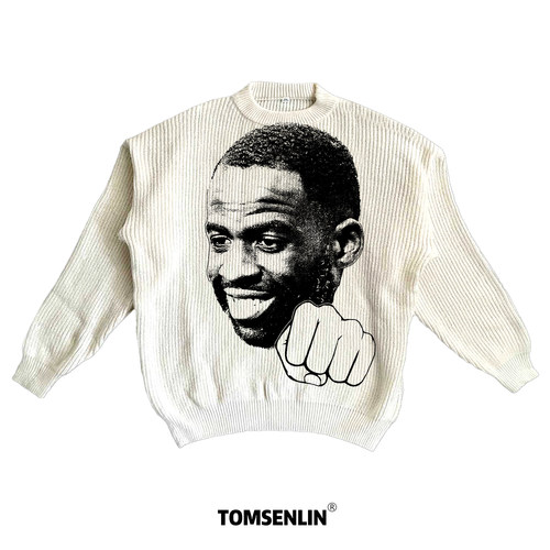 tomsenlin汤森林秋冬季追梦格林暴揍普尔大头恶搞康丽印花毛衣