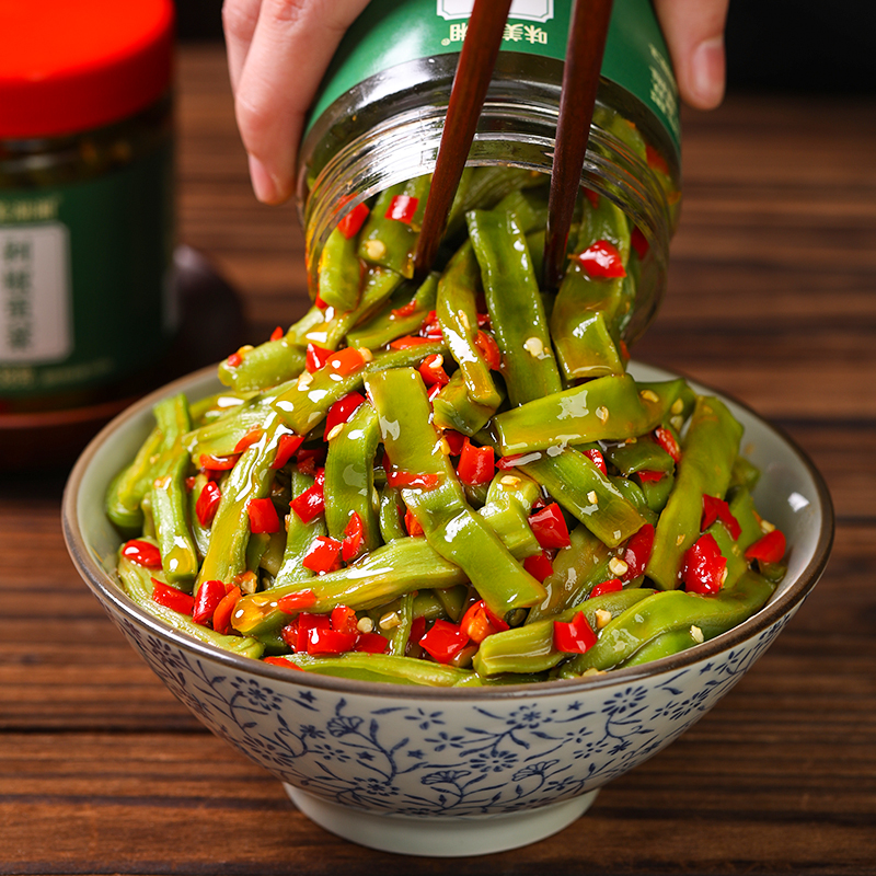 湖南特产剁椒贡菜下饭菜香辣咸菜榨菜开胃即食苔菜脆椒拌饭辣椒酱