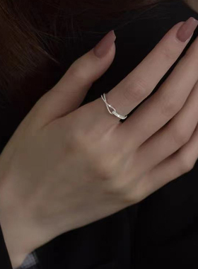 925纯银戒指女高级ins开口可调节