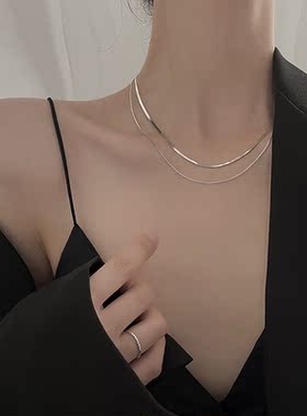 女款式独特双层刀片项链女