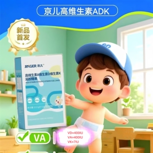 京儿维生素ADK胶囊宝宝维生素A儿童维生素D维生素K蘑菇VD营养品