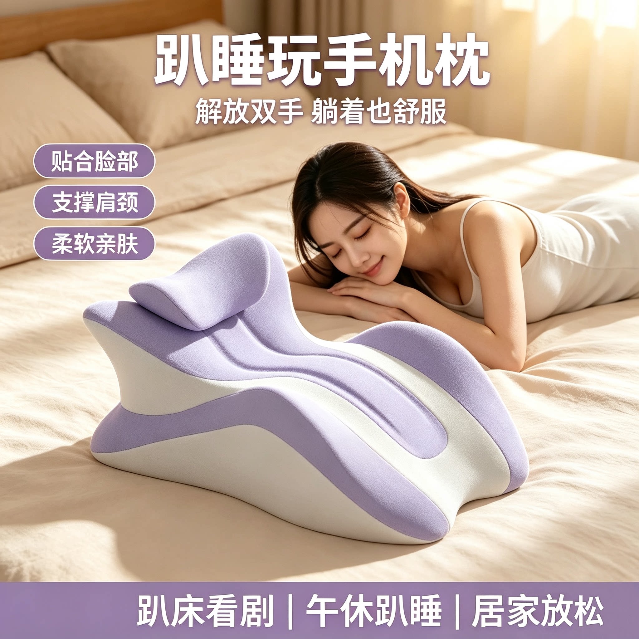 人体工学趴睡慢回弹记忆棉情侣枕