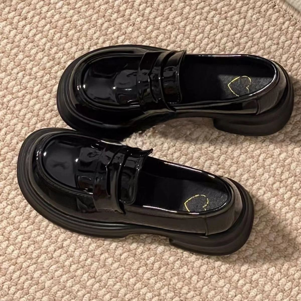 2025新款春秋季黑色乐福鞋女厚底百搭英伦风JK小皮鞋子圆头学院风