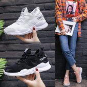 新款 百搭超火休闲小白鞋 透气网布运动鞋 女韩版 厚底老爹鞋 2026春季