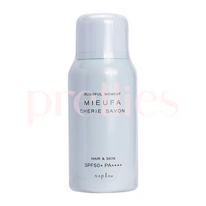 Mieufa UV防晒头发身体香气喷雾SPF50+PA++++清爽花皂香气80g蓝瓶