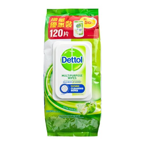 滴露青苹果味消毒清洁湿纸巾