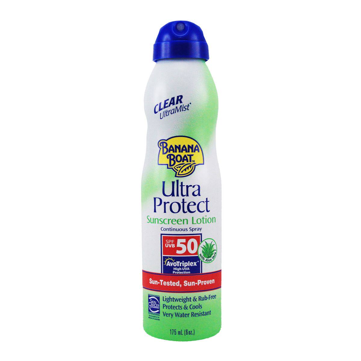 香蕉船  香蕉船超防御日常防晒喷雾SPF50 170克添加芦荟 滋润补湿