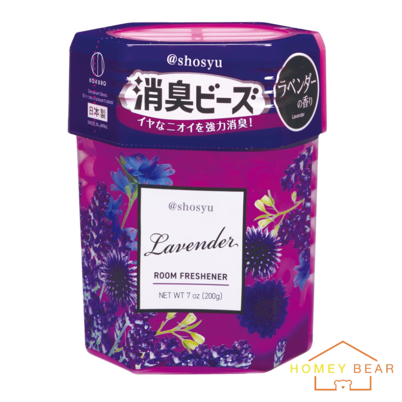 小久保进口版室内消臭芳香珠薰衣草200g空气清新剂卫生间瓶装除臭