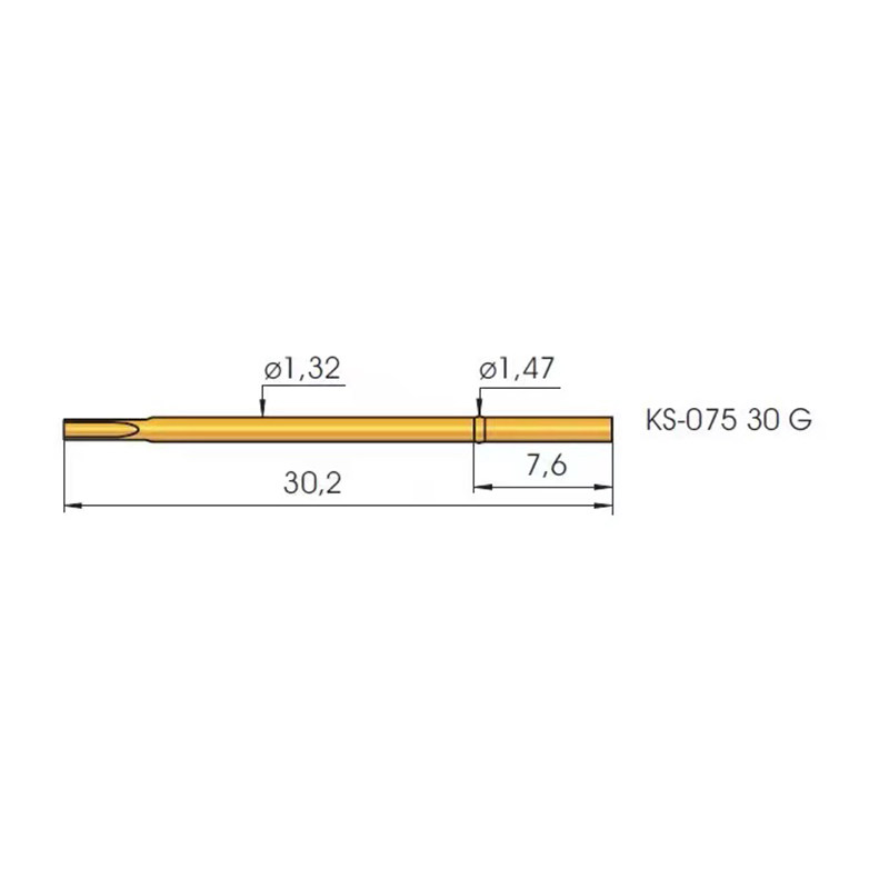 针套KS-075 30G 75mil针套 075探针座 1.4mm（RL75-4S) 焊线尾巴