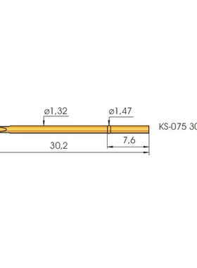 针套KS-075 30G 75mil针套 075探针座 1.4mm（RL75-4S) 焊线尾巴