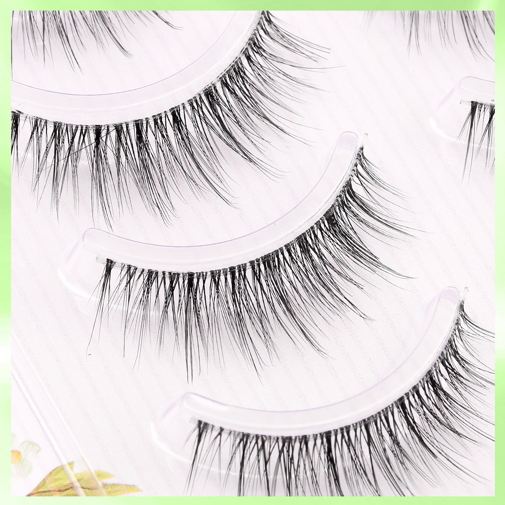 3D自然逼真假睫毛立体多层仿真日常上班族裸妆透明扁梗眼睫毛TD3